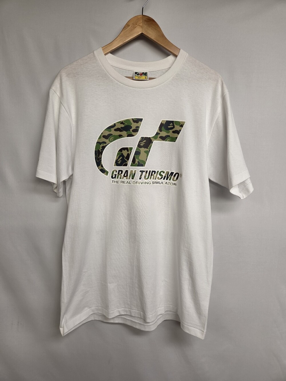 A Bathing Ape BAPE x Gran Turismo GT Academy Men's White Crew Neck Tee Large